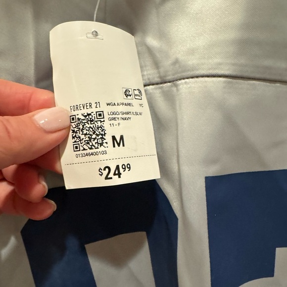 Gray Long Sleeve v-neck “ west coast”  jersey!  but womens sizing -see photos! - Picture 7 of 9